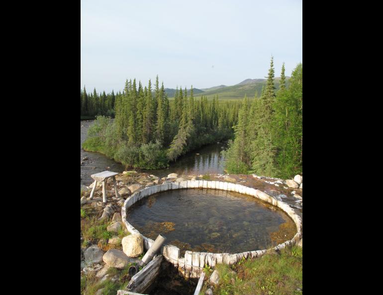 Melozi Hot Springs is located in the wilds of Interior Alaska; the nearest village is Ruby. Photo by Ned Rozell.