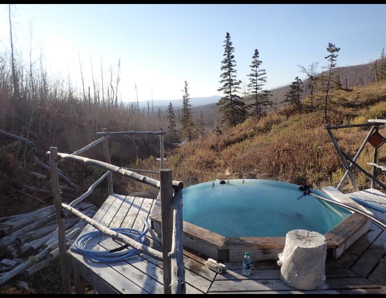 Tolovana Hot Springs is located in Interior Alaska, not far from Fairbanks. Photo by Ned Rozell.